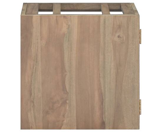 Dulap de baie suspendat, 46x25,5x40 cm, lemn masiv de tec, 2 image