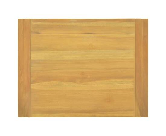 Dulap de baie suspendat, 60x45x35 cm, lemn masiv de tec, 4 image