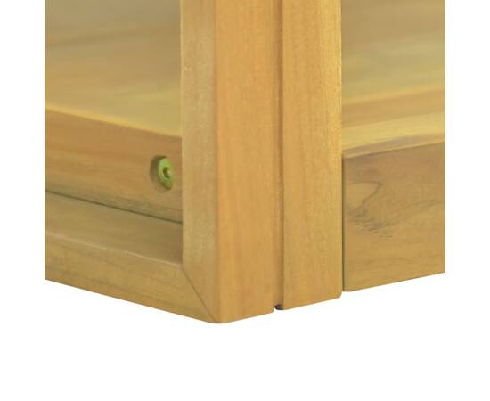 Dulap de baie suspendat, 90x45x35 cm, lemn masiv de tec, 5 image