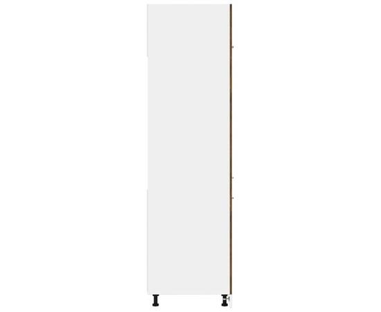 Dulap de frigider, stejar fumuriu, 60x57x207 cm, lemn prelucrat, 5 image