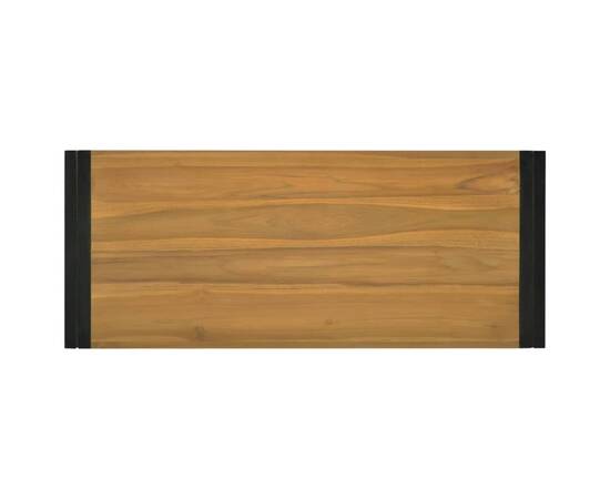 Dulap de baie suspendat, 110x45x35 cm, lemn masiv de tec, 4 image
