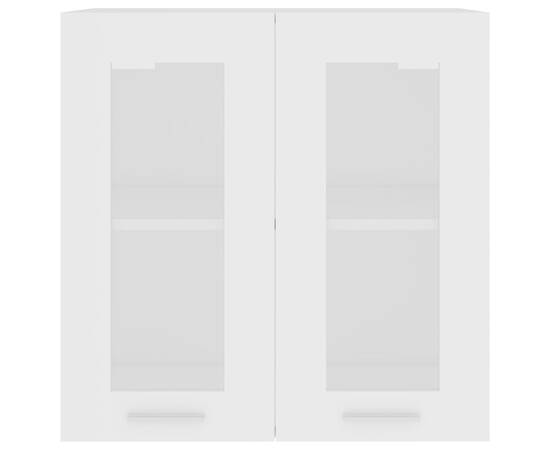 Dulap de sticlă suspendat, alb, 60 x 31 x 60 cm, pal, 6 image