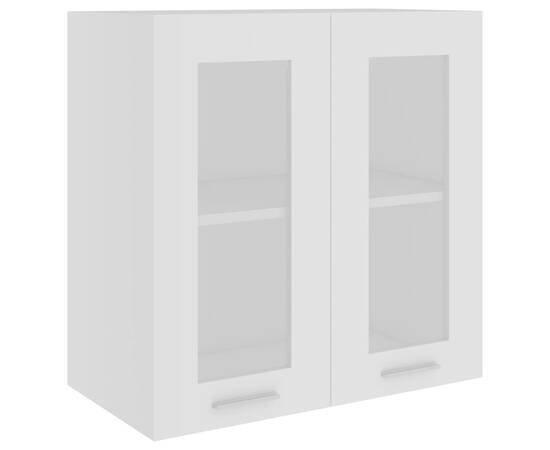 Dulap de sticlă suspendat, alb, 60 x 31 x 60 cm, pal, 2 image