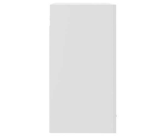 Dulap de sticlă suspendat, alb extralucios, 40x31x60 cm, pal, 8 image