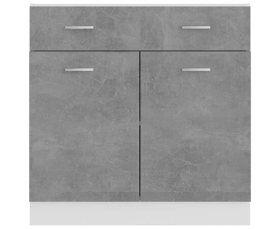 Dulap inferior cu sertar, gri beton, 80 x 46 x 81,5 cm, pal, 6 image