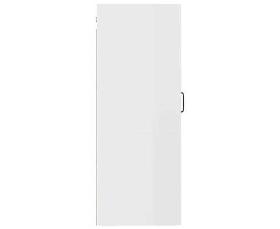 Dulap suspendat, alb extralucios, 35x34x90 cm, lemn prelucrat, 6 image