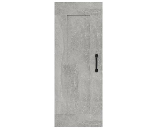 Dulap suspendat, gri beton, 35x34x90 cm, lemn prelucrat, 5 image