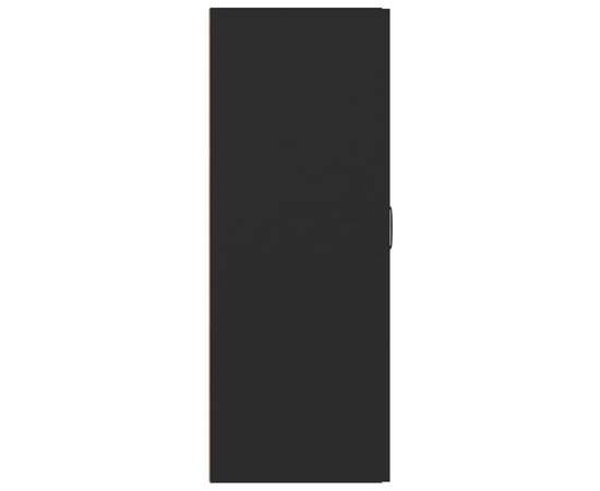 Dulap suspendat, negru, 69,5x34x90 cm, lemn prelucrat, 7 image