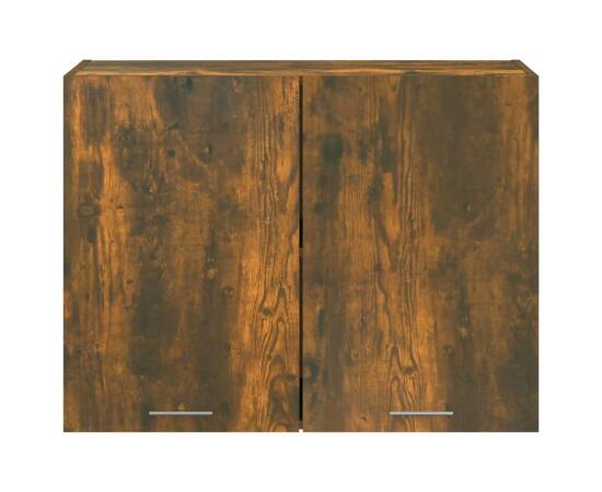 Dulap suspendat, stejar fumuriu, 80x31x60 cm, lemn prelucrat, 5 image