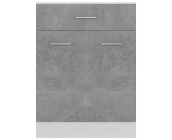 Dulap inferior cu sertar, gri beton, 60 x 46 x 81,5 cm, pal, 5 image