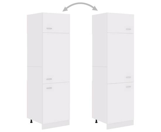 Dulap pentru frigider, alb, 60 x 57 x 207 cm, pal, 4 image