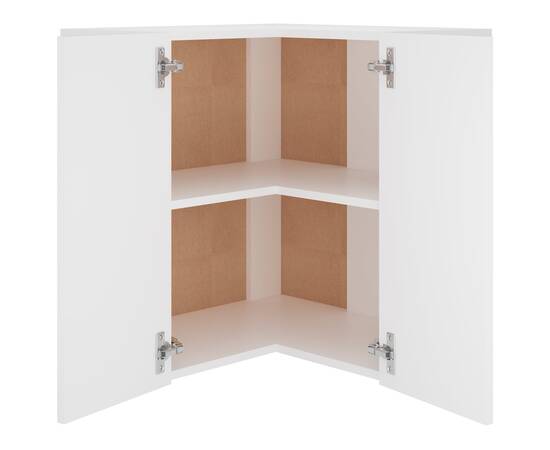 Dulap suspendat de colț, alb, 57 x 57 x 60 cm, pal, 5 image