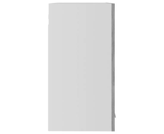 Dulap suspendat de sticlă, gri beton, 60 x 31 x 60 cm, pal, 7 image