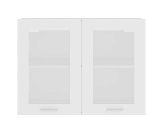 Dulap suspendat din sticlă, alb, 80 x 31 x 60 cm, pal, 6 image
