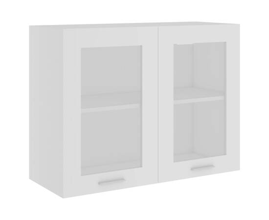 Dulap suspendat din sticlă, alb, 80 x 31 x 60 cm, pal, 2 image