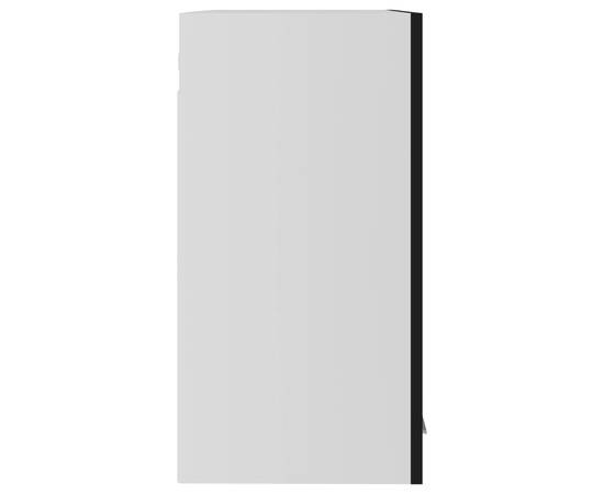 Dulap suspendat din sticlă, negru, 60 x 31 x 60 cm, pal, 7 image