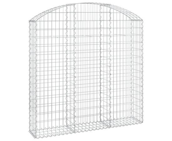 Coș gabion arcuit, 150x30x140/160 cm, fier galvanizat, 2 image