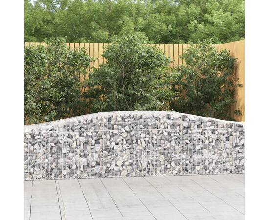 Coșuri gabion arcuite 2 buc, 400x50x60/80 cm, fier galvanizat