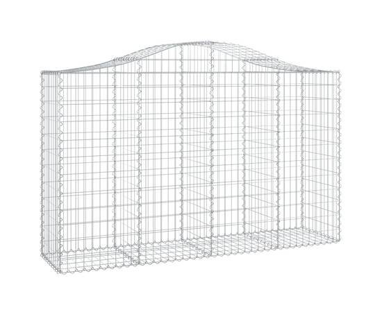 Coșuri gabion arcuite 4 buc, 200x50x120/140 cm, fier galvanizat, 3 image