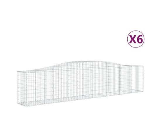 Coșuri gabion arcuite 6 buc, 400x50x80/100 cm, fier galvanizat, 2 image