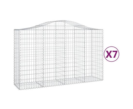 Coșuri gabion arcuite 7 buc, 200x50x120/140 cm, fier galvanizat, 2 image