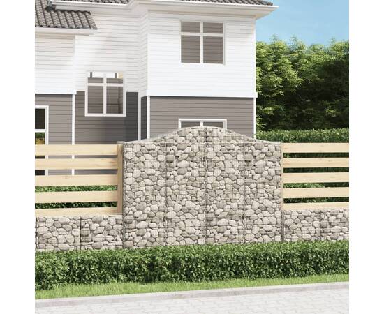 Coșuri gabion arcuite 9 buc, 200x50x160/180 cm, fier galvanizat