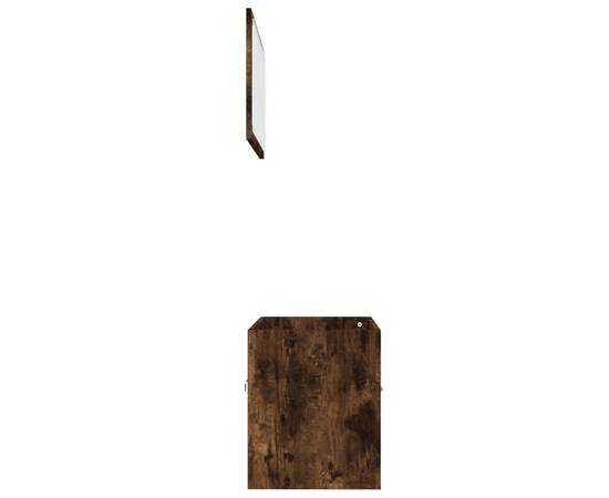 Set mobilier de baie, 2 piese, stejar fumuriu, lemn prelucrat, 6 image