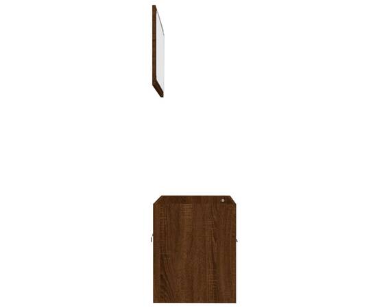 Set mobilier de baie, 2 piese, stejar maro, lemn prelucrat, 6 image