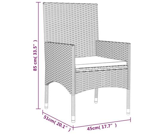 Set mobilier relaxare grădină 4 piese cu perne poliratan negru, 11 image