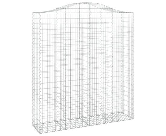 Coșuri gabion arcuite, 2 buc, 200x50x220/240cm, fier galvanizat, 3 image