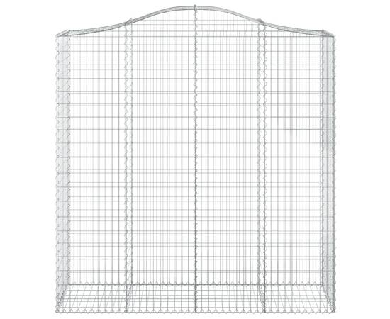 Coșuri gabion arcuite, 2 buc 200x50x200/220 cm, fier galvanizat, 4 image