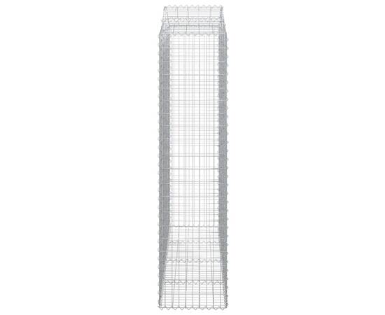 Coșuri gabion arcuite, 2 buc 200x50x200/220 cm, fier galvanizat, 5 image