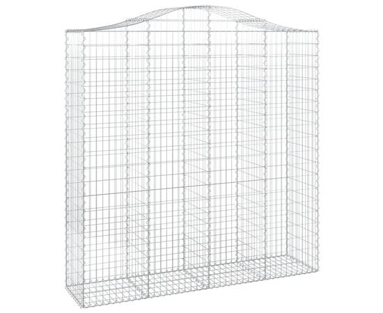 Coșuri gabion arcuite, 2 buc 200x50x200/220 cm, fier galvanizat, 3 image