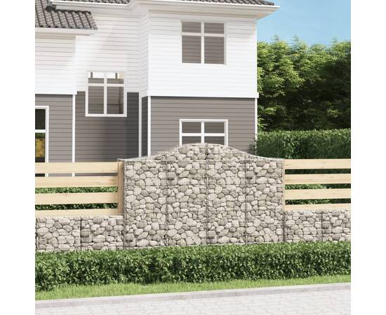 Coșuri gabion arcuite 11 buc, 200x50x140/160cm, fier galvanizat