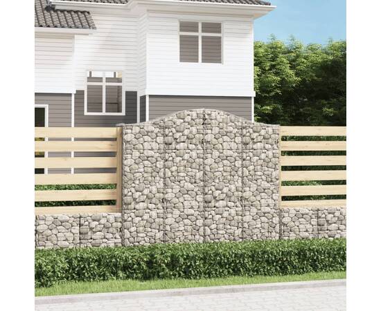 Coșuri gabion arcuite 11 buc, 200x50x180/200cm, fier galvanizat