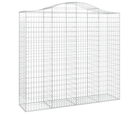 Coșuri gabion arcuite 15 buc, 200x50x180/200cm, fier galvanizat, 3 image