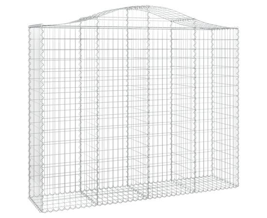 Coșuri gabion arcuite 2 buc, 200x50x160/180 cm, fier galvanizat, 3 image