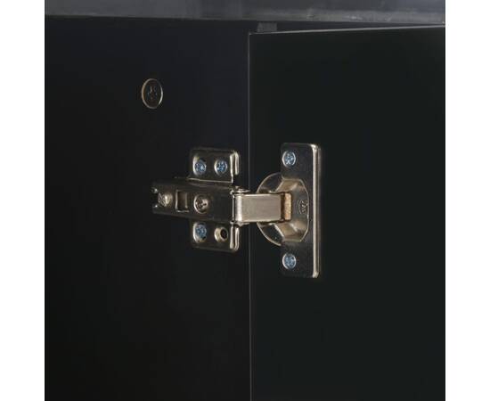 Servantă, negru foarte lucios, 107 x 35 x 76 cm, 3 image