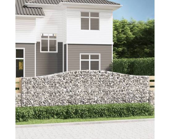 Coș gabion arcuit 400x30x120/140 cm fier galvanizat