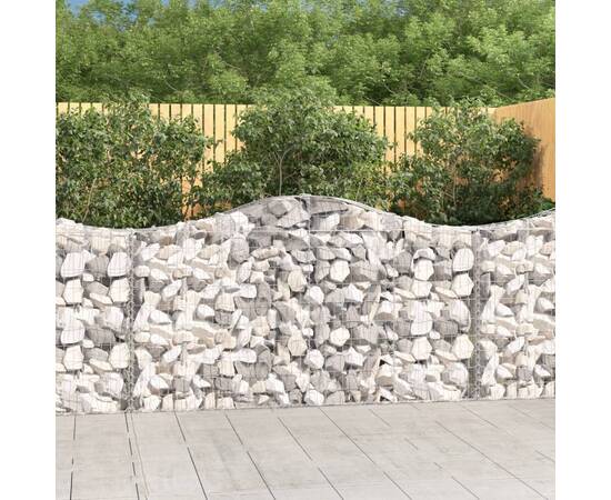 Coșuri gabion arcuite 10 buc, 200x30x100/120 cm fier galvanizat