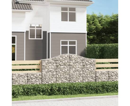 Coșuri gabion arcuite 10 buc, 200x30x120/140cm, fier galvanizat