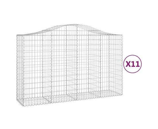 Coșuri gabion arcuite 11 buc, 200x50x120/140 cm,fier galvanizat, 2 image