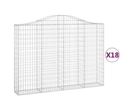 Coșuri gabion arcuite 18 buc, 200x30x140/160cm, fier galvanizat, 2 image