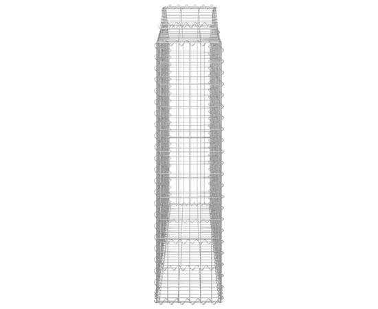 Coșuri gabion arcuite 2 buc, 200x30x120/140 cm, fier galvanizat, 5 image