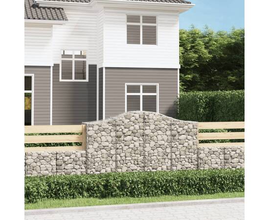 Coșuri gabion arcuite 2 buc, 200x50x120/140 cm, fier galvanizat