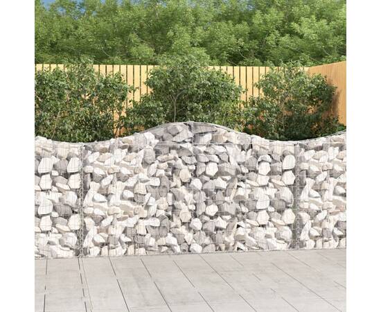 Coșuri gabion arcuite 20 buc, 200x30x100/120 cm fier galvanizat