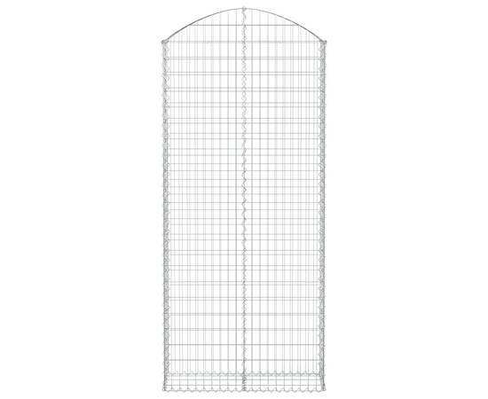 Coș gabion arcuit, 100x30x220/240 cm, fier galvanizat, 2 image