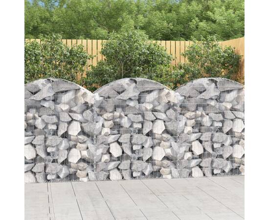 Coș gabion arcuit, 100x50x100/120 cm, fier galvanizat