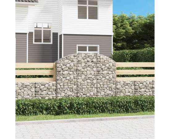 Coș gabion arcuit, 150x30x120/140 cm, fier galvanizat