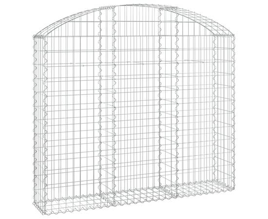 Coș gabion arcuit, 150x30x120/140 cm, fier galvanizat, 2 image